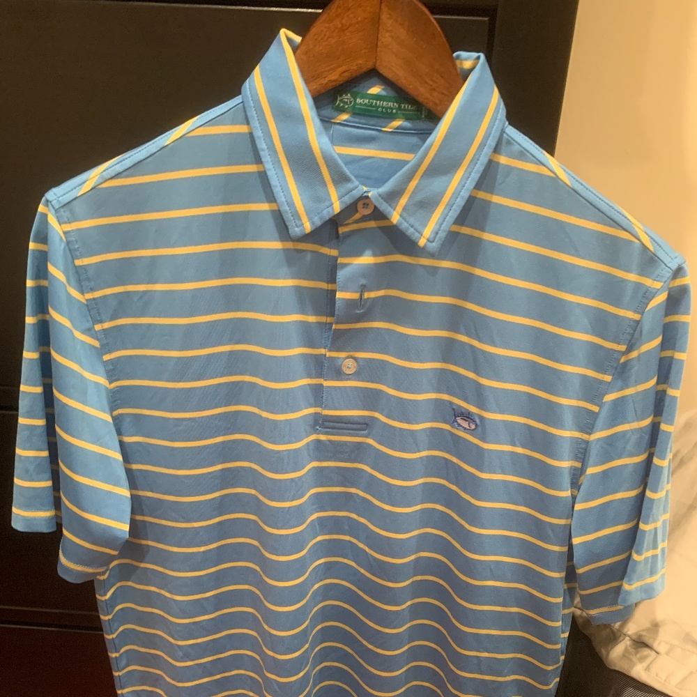 Southern Tide Driver Stripe Performance Polo S